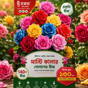 🌹 মাল্টি কালারের গোলাপ ফুলের বীজ (140+ Seeds)